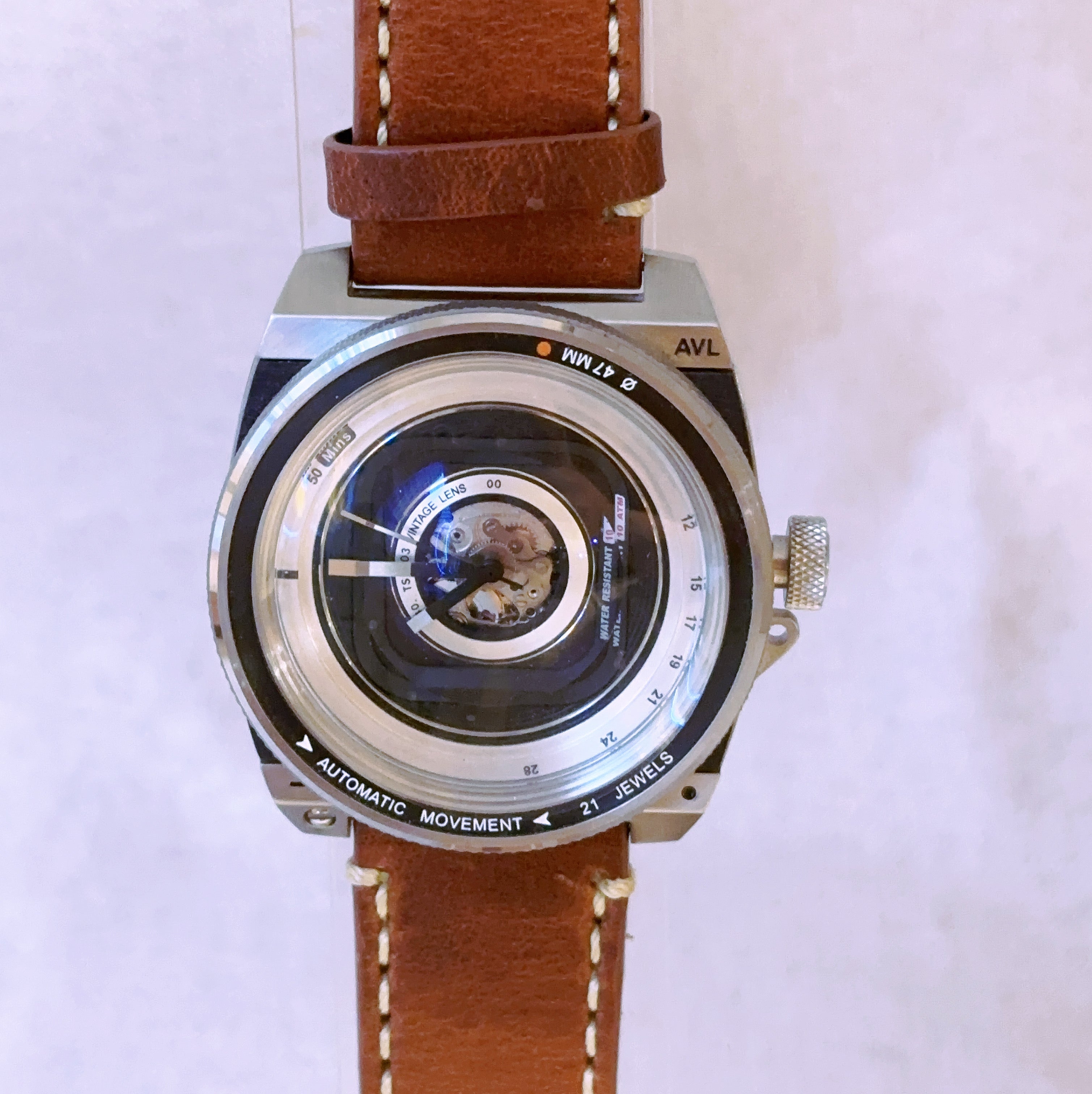 TACS Automatic Vintage Lens II – Vintage Brown Watch